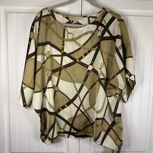 Michael Kors Chain Print Blouse - Size XL